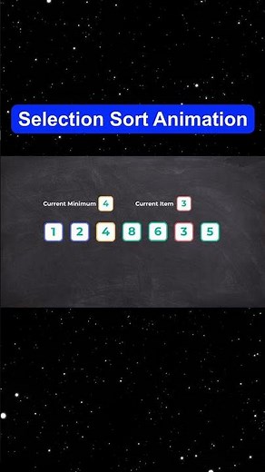 Selection Sort Animation #selectionsort #algorithms #programming