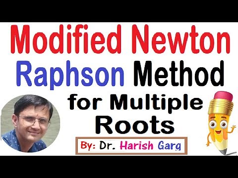 Modified Newton's Raphson method | Multiple Roots