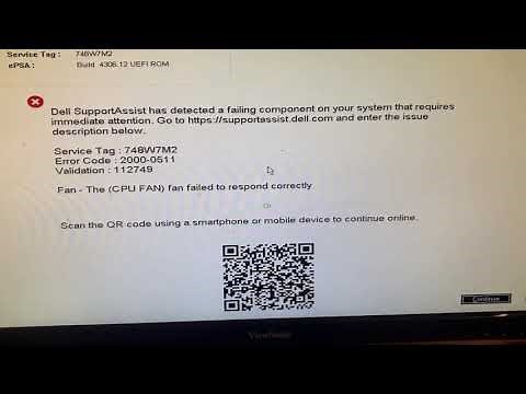 Dell Allienware Aurora R7 got CPU Fan error 2000 0511