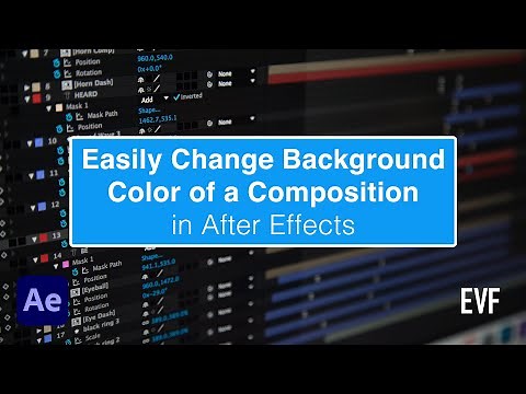 Change Background Color in After Effects Tutorial