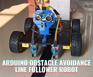 Arduino Obstacle Avoidance Line Follower Robot Projects 2021