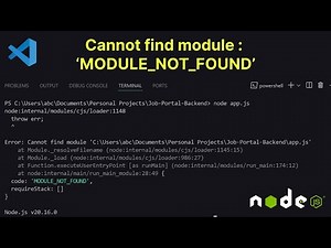 Cannot find module module not found vs code node js error