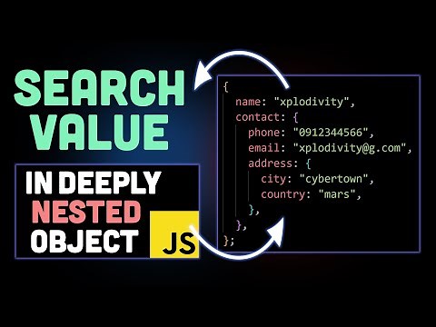 How to Search any value in a deeply nested object (JavaScript interview question)