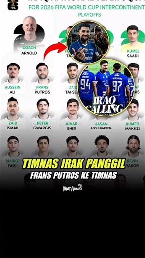 Frans Putros called up to the Iraqi national team