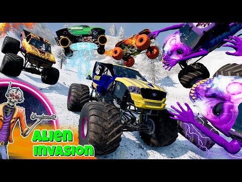 Monster Jam INSANE Alien Invasion Adventure | Racing, Freestyle, and High Speed Jumps