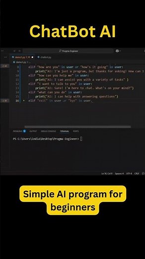 Python Chatbot AI for Beginners | Python mini Project | Python Tutorials