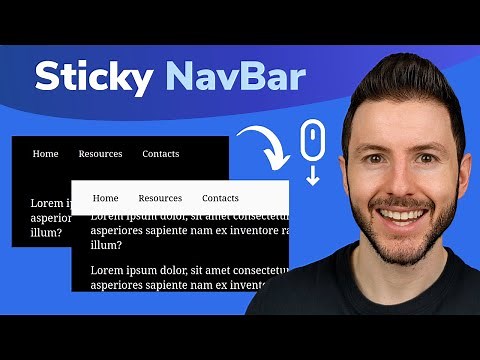 Sticky Navbar on Scroll With CSS | Change Navbar Color on Scroll With Javascript