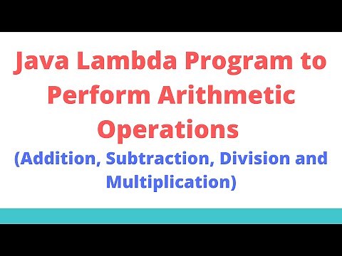 Java 8 Lambda Program to Perform Arithmetic Operations