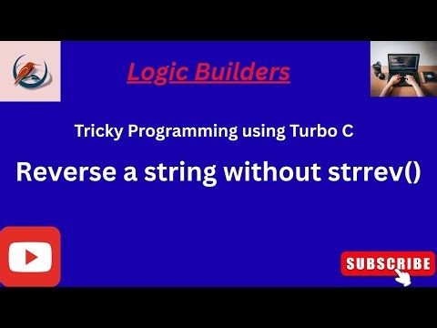 Reverse String in C without strrev() | Turbo C String Program