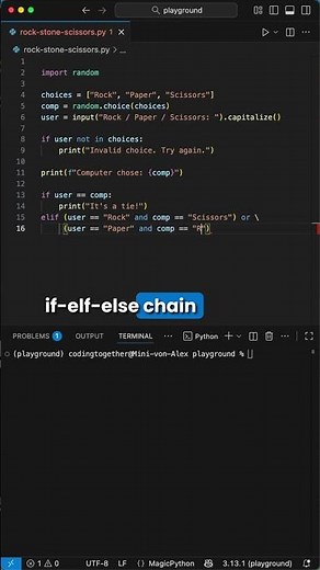 Rock Paper Scissors - Python for Beginners!
