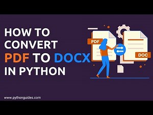 Convert PDF to DOCX in Python | pdf2docx | PDF to Word File| Python pdf2docx Tutorial | PDF to DOCX