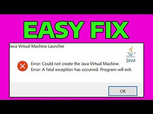 How To Fix Java Virtual Machine Launcher Error Could Not Create The Java Virtual Machine