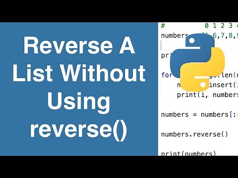 Reverse A List Without Using reverse() | Python Example