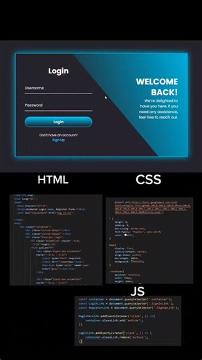 Free.Code.Zone | Login page use | HTML | CSS | JavaScript #JavaScript #html #css #animation #coding | Instagram