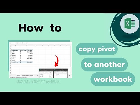 Excel Pivot Tables: How to Copy Pivot to another Workbook