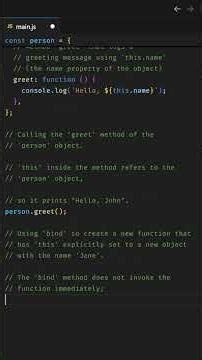 🧠 JS bind Method for Object Methods!