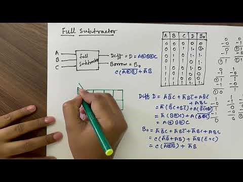 Half subtractor and Full subtractor logic circuit || Design of full subtractor with half subtractors