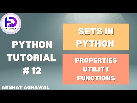 Sets in Python | Python Tutorial #12