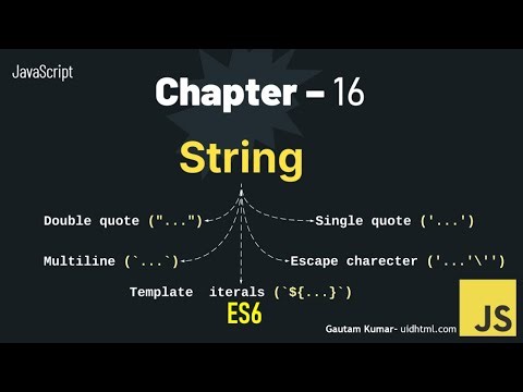 JavaScript - 16 | ES6 Template Literals | stringpadEnd | string overview