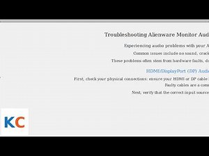 How to Fix Alienware Monitor Audio Not Working – HDMI/DP Audio & Line-Out