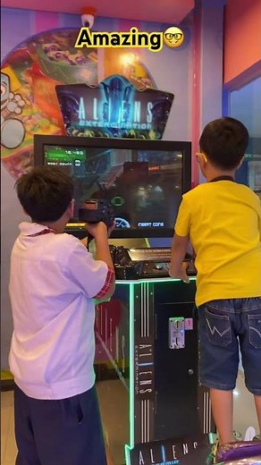 Playing Aliens Extermination | Arcade game #arcadegame #smmegamall #games #aliensextermination