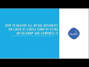 MySQL : Backup all MySQL databases uing mysqldump and compress it