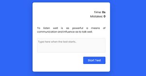 Design a Typing Speed Test using JavaScript