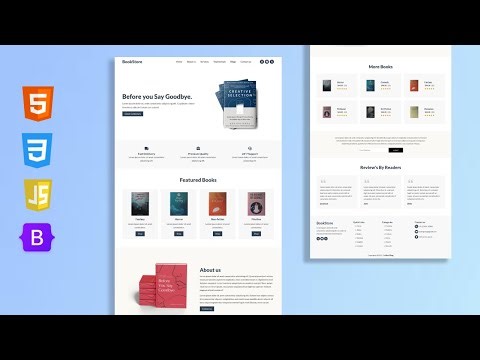 Book-Shop E-Commerce Website Design | HTML, CSS & JavaScript | Online Book Store | Free Source Code