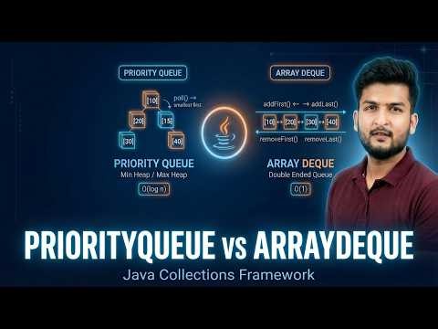 PriorityQueue & ArrayDeque in Java | Collection Framework EP-4 | All Operations with Example