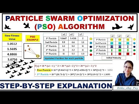 Particle Swarm Optimization (PSO) Algorithm Example Step-by-Step Explanation ~xRay Pixy