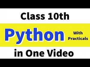 Python | Class 10th CBSE | Computer Applications | in one video