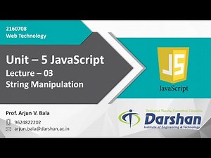 Unit 5: String Manipulation in Javascript