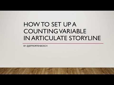 How to set up a counting variable in Articulate Storyline