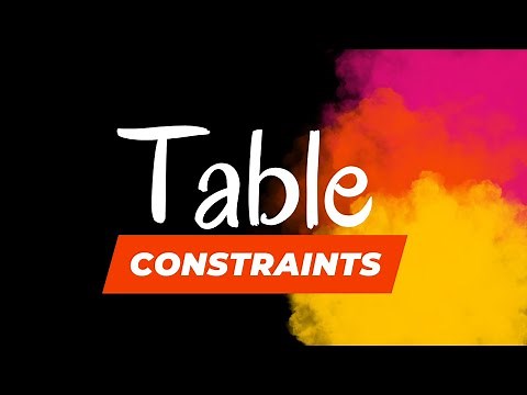 Add Table Constraints | Oracle SQL Developer