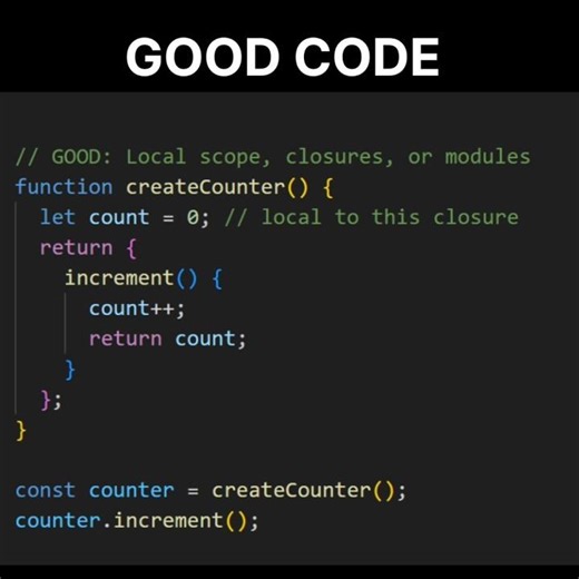 Stop Using Global Variables — Use Local Scope & Modules in JS #shorts\r\r#javascript