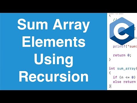 Sum Array Elements Using Recursion | C Programming Example