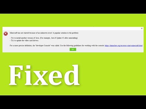 Minecraft Has Not Start Because Of An Unknown Error - Fix Tlauncher Java Error - Fix