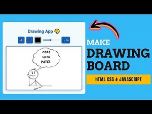 🚀 Build a Drawing Board App with HTML, CSS & JavaScript | Full Tutorial 🎨
