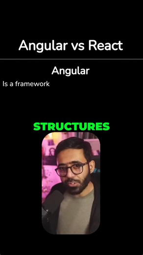 Angular vs. React: The BIGGEST Difference! Angular is a full-fledged framework, while React is a library. What does that actually mean? This video breaks down how Angular comes "batteries-included" with a CLI, built-in tools for HTTP, forms, and testing, whereas React requires adding more packages to build a complete application. Watch the whole video here: https://www.youtube.com/watch?v=oUmVFHlwZsI . . . #Angular #React #Framework #JavaScript #WebDevelopment #Coding #AngularVsReact #Library #D