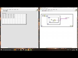 Using Table in LabVIEW Part 1