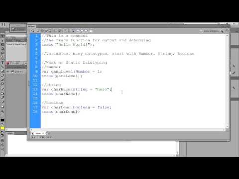 Flash CS6 Actionscript for Beginners - Variable Datatypes & AS3