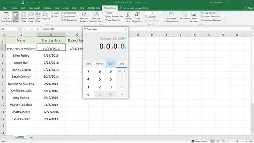 How to use Date Picker in Excel