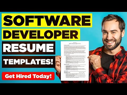 SOFTWARE DEVELOPER RESUME TEMPLATES! (How to Write a Software Developer Resume or CV!)
