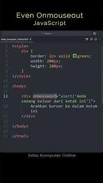 Learn JavaScript for Beginners: HTML Event Attribute onmouseout