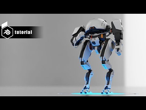 blender 3.0 combat robot modeling, rigging, animation