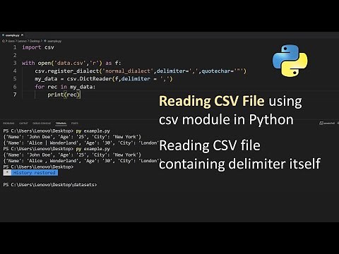 Reading CSV File in Python | File Handling in Python | Python Tutorial for Beginners