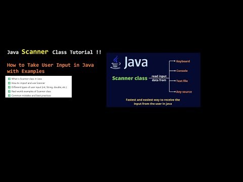 Java Scanner Class Tutorial | How to Take User Input in Java with Examples #13