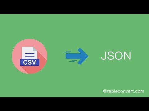 How to Convert CSV to JSON Online ?