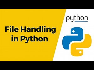 Python Tutorial 18 - File Handling in Python