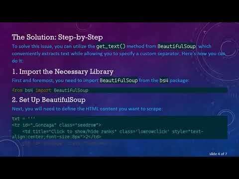 Extracting Text with Python's BeautifulSoup: A Guide to Parsing HTML Data